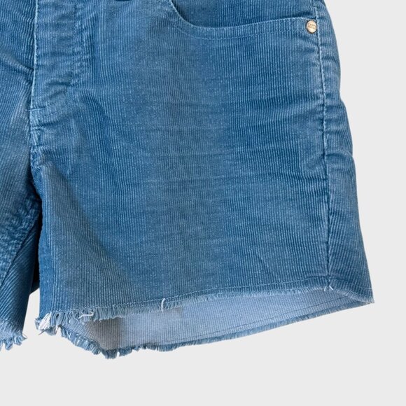 Carve Designs Oahu Corduroy Shorts Blue Women's Size 6 Mid-Rise Raw-Hem - Picture 6 of 11